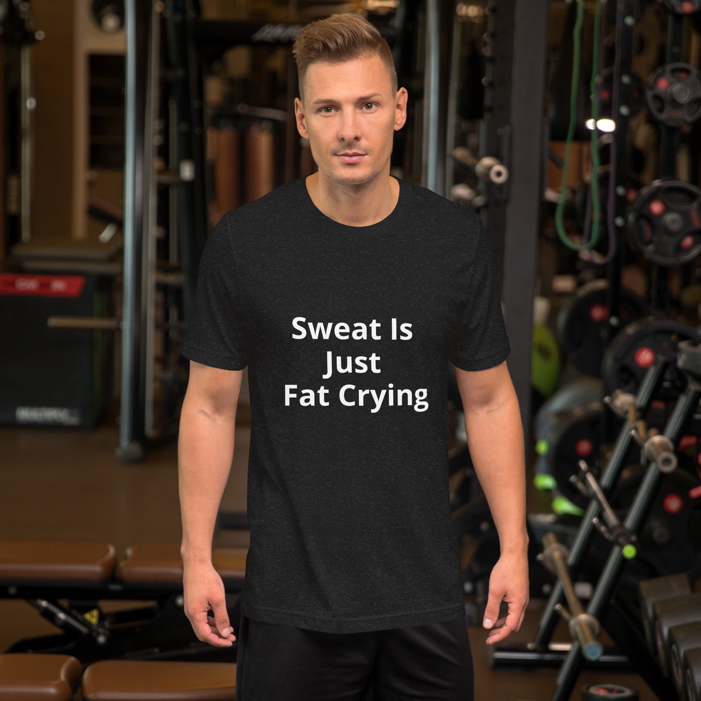 SWEAT IS JUST FAT CARYING T SHIRT