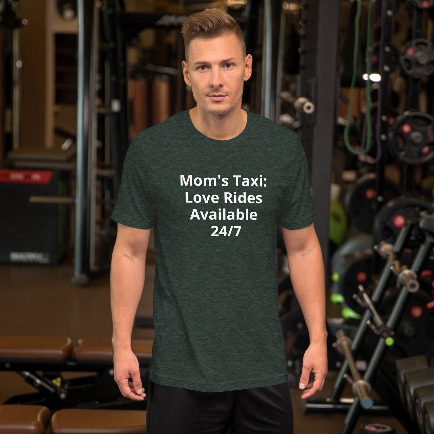 MOM'S TAXI LOVE RIDES AVAILABLE T SHIRT