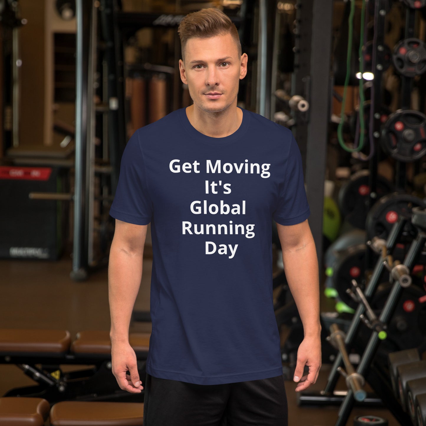 GET MOVING ITS GLOBAL RUNNING DAY T SHIRT