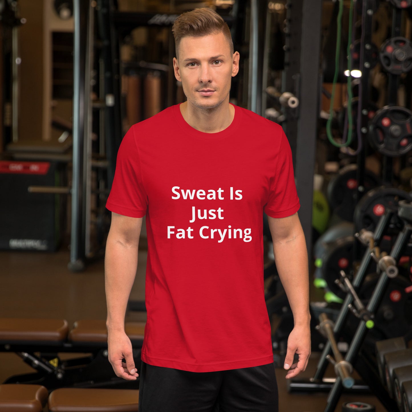 SWEAT IS JUST FAT CARYING T SHIRT