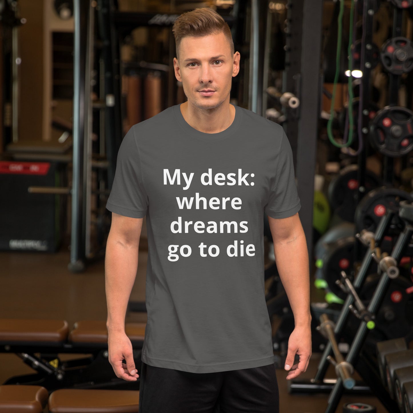 MY DESK WHERE DREAMS GO TO DIE T SHIRT